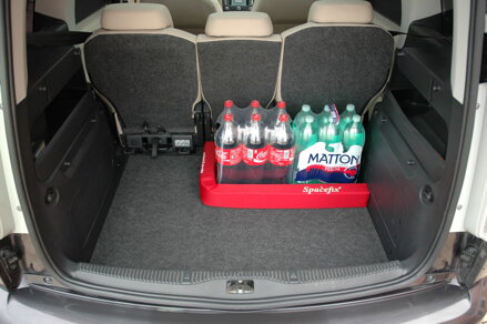 SPACEFIX® Rot - Nivellierung und Gepäckfixierung - Original, praktisch,  Befestigungselement in den Kofferraum Ihres Autos